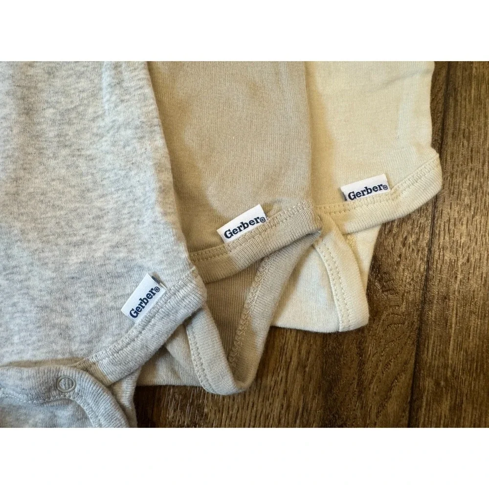 Gerber Baby Onesies Bodysuits Clothes Unisex Boy Girl Preemie Neutral Colors Lot